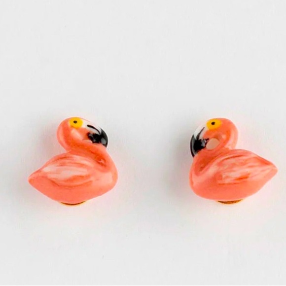 Flamingo 🦩 stud earrings, NACH BIJOUX - Picture 1 of 2